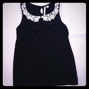 Lauren Conrad floral collar tank